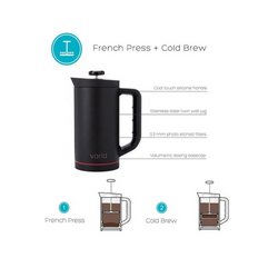 Varia Multi Brewer (black), French Press & Cold Brew.